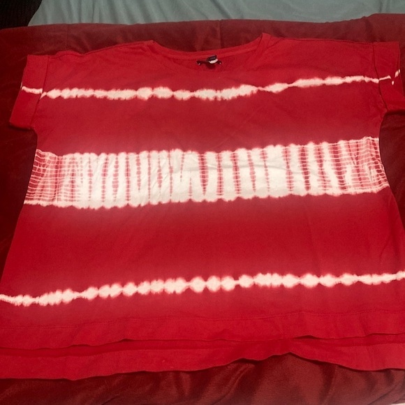 Chaps red and white tie dye tee size L - Picture 1 of 6